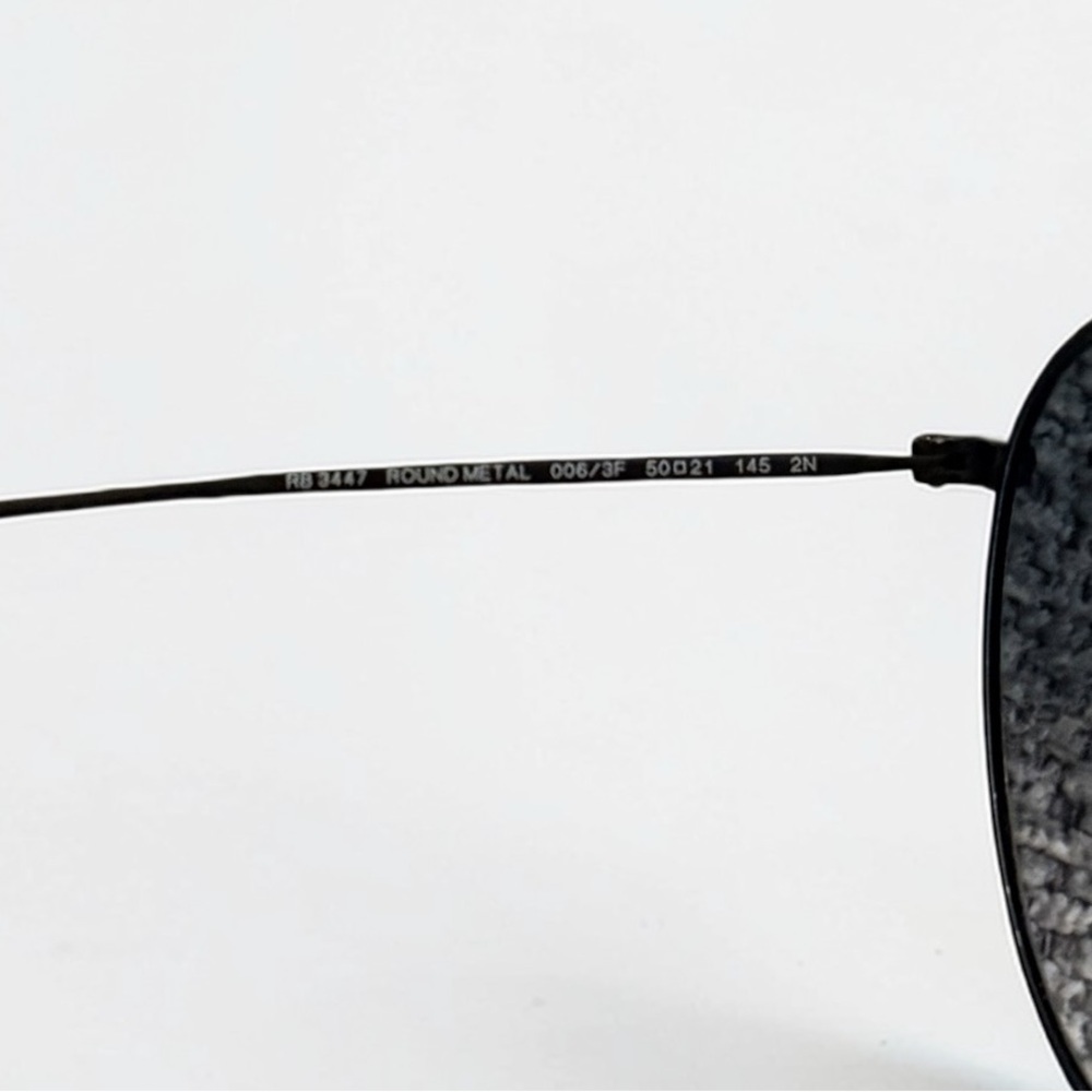 Ray-Ban Polarized RB3447 ROUND METAL Black/Blue/Light blue - Picture 8 of 9